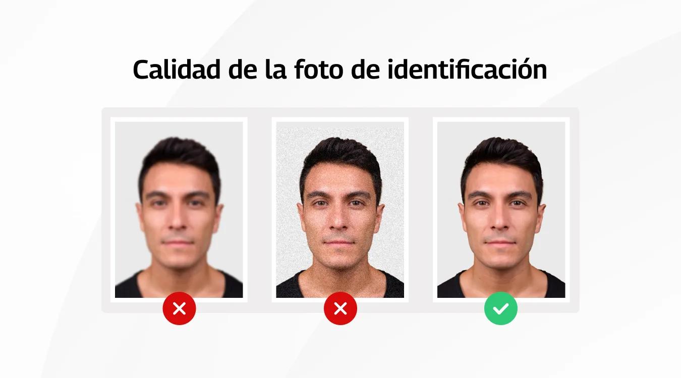 Calidad de la foto de identificacion