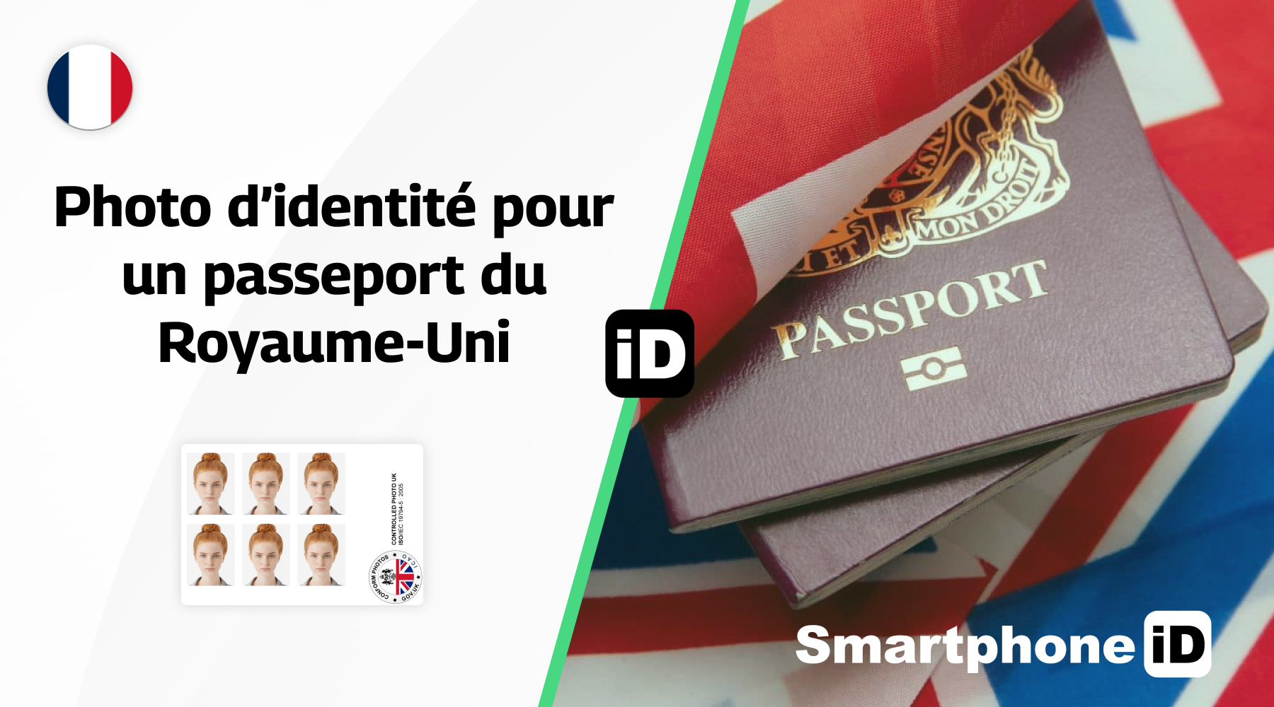 Photo d’identité pour un passeport du Royaume Uni