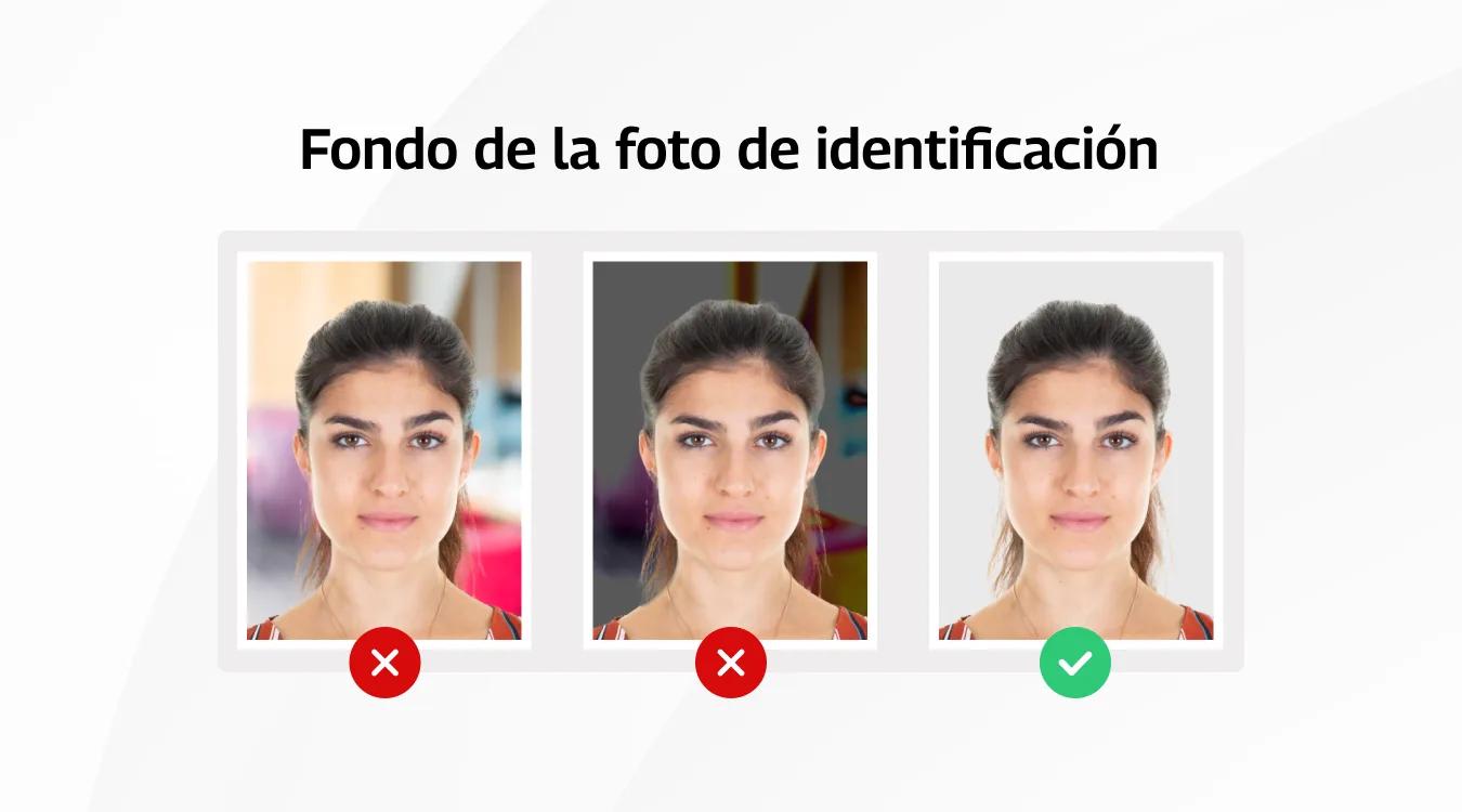 El fondo de la foto de identificacion