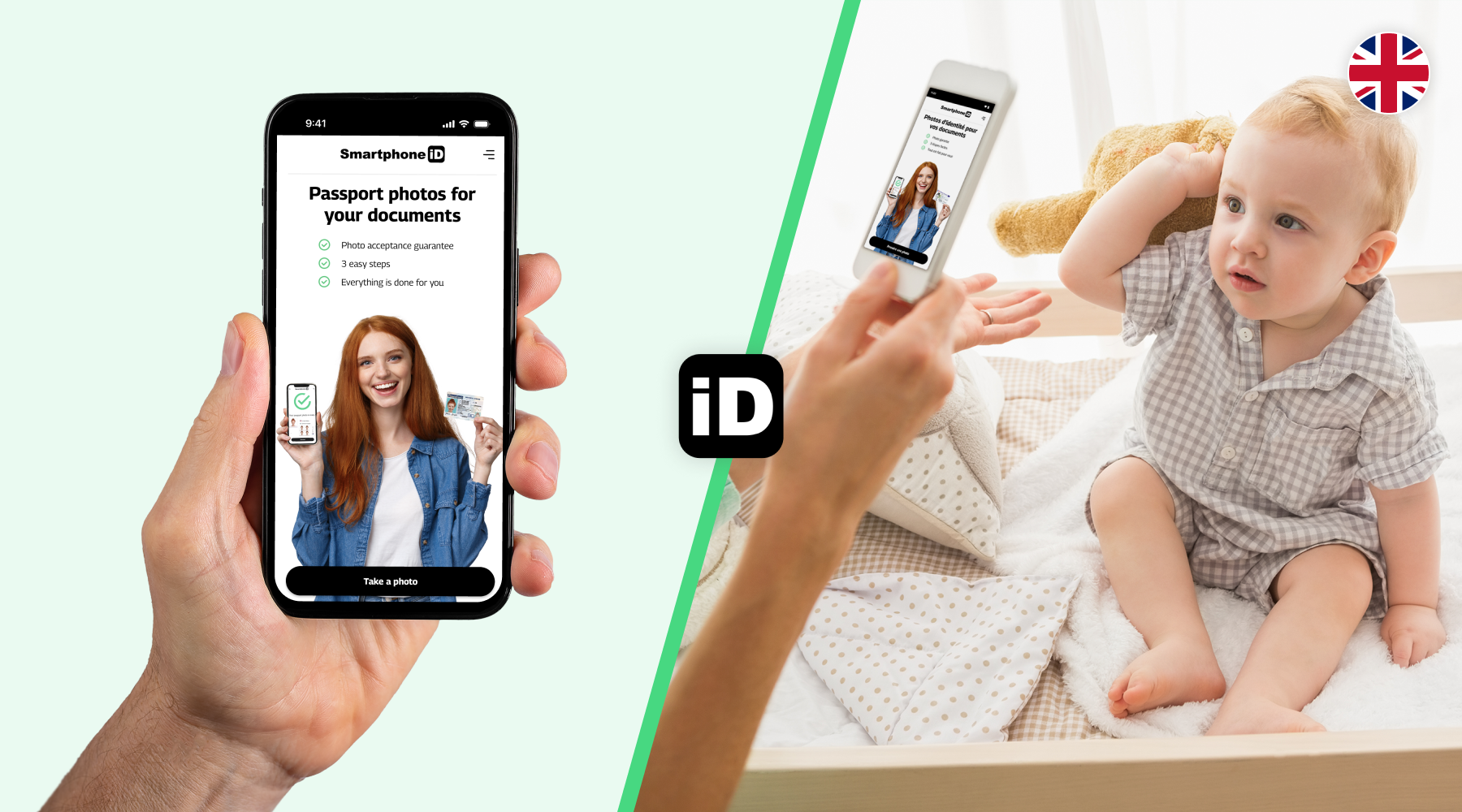 tesco passport photo booth VS Smartphone ID for baby photo