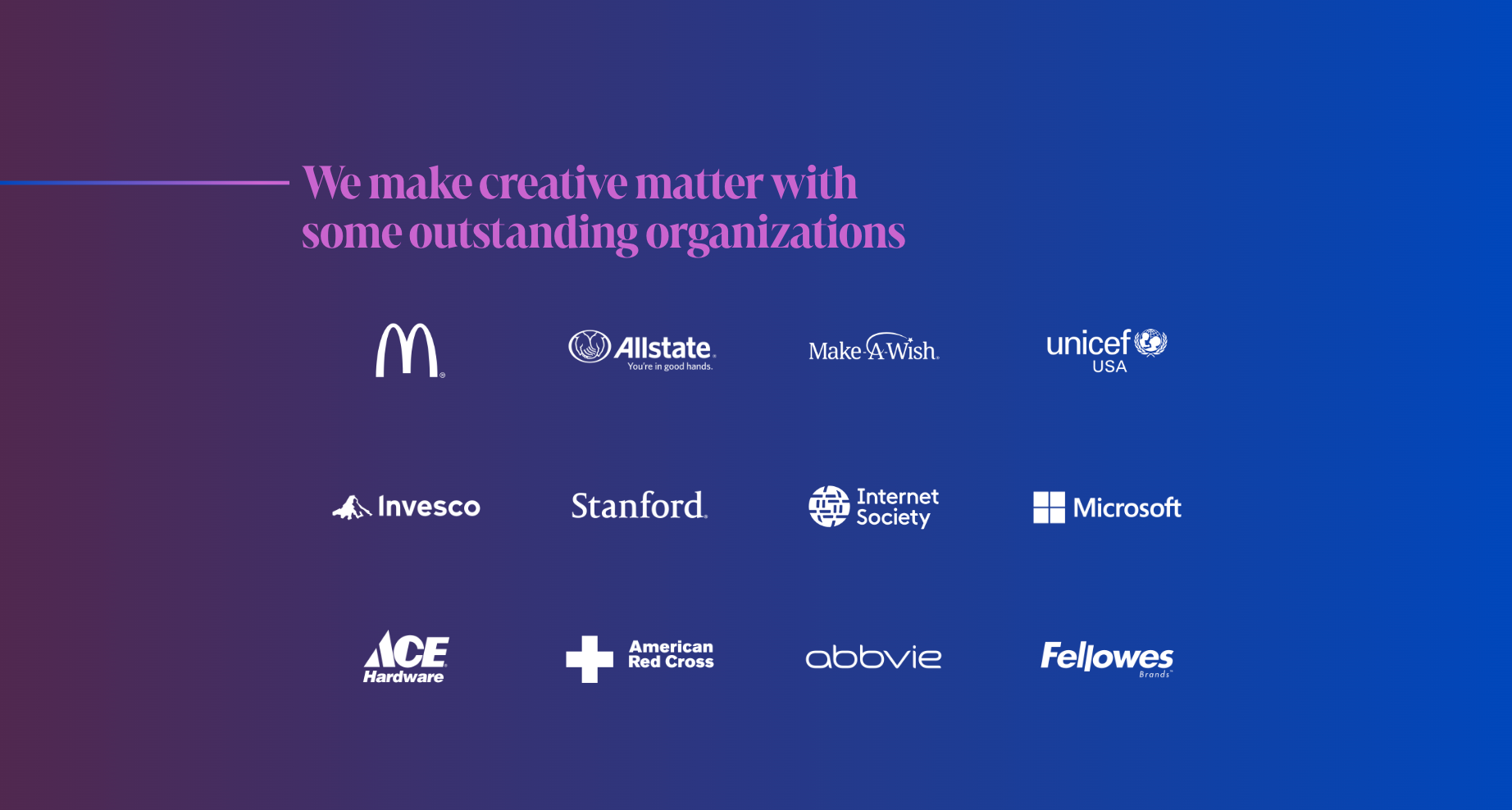 List of logos from companies that Rule29 has worked with.