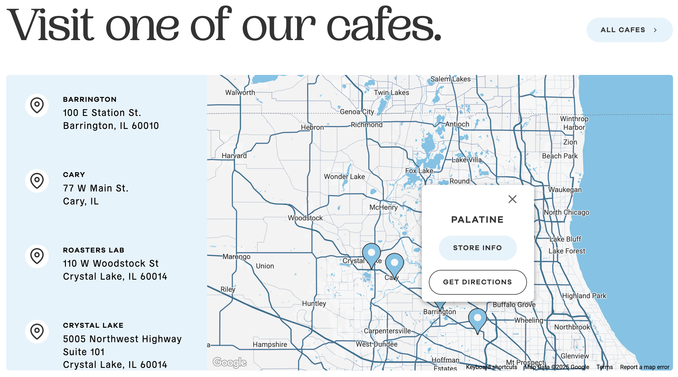 Conscious Cup Custom Google Map