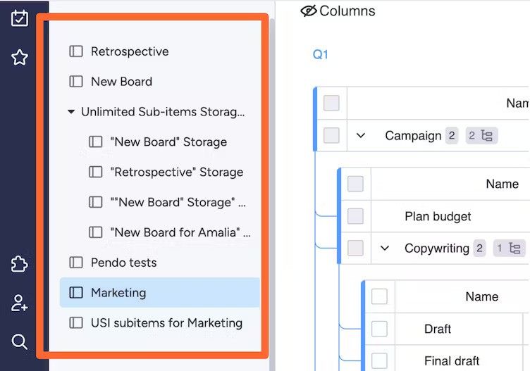 Screenshot showing new user icons feature in Unlimited Subitems for monday.com.