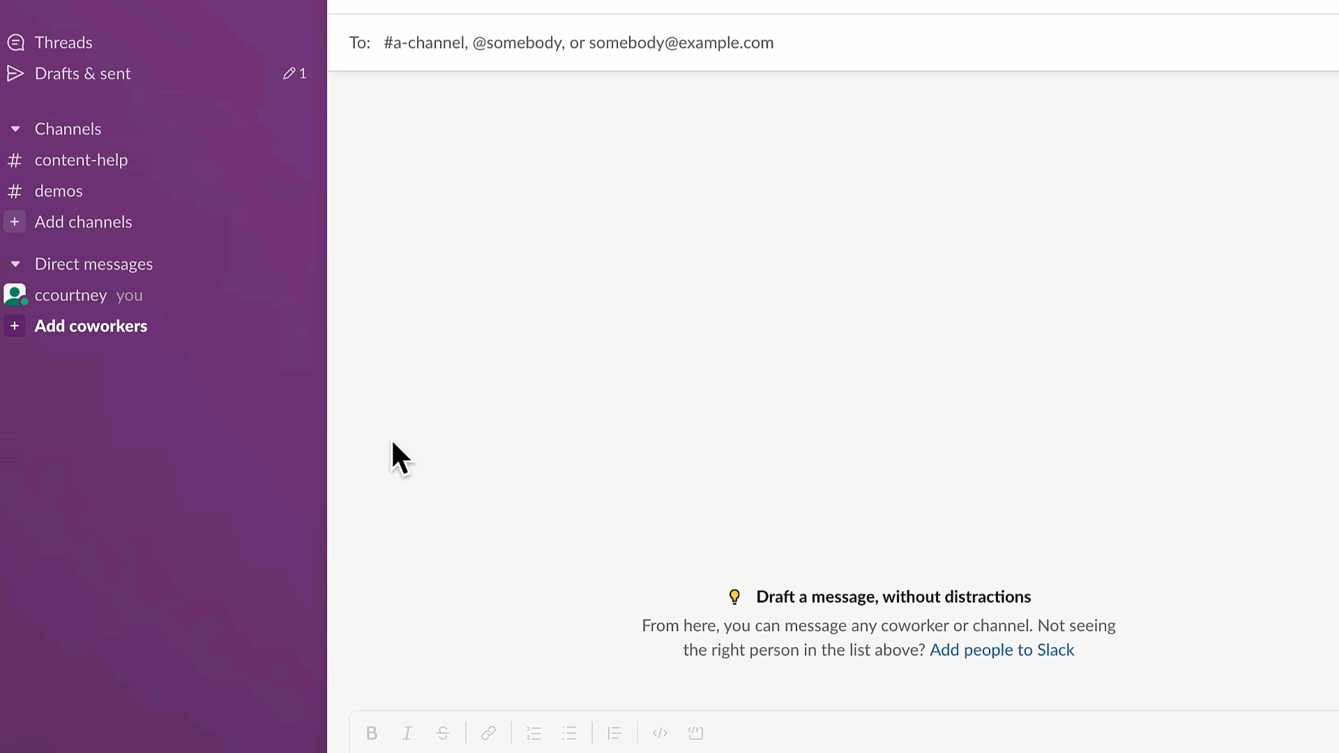 GIF showing how to make a Slack channel private