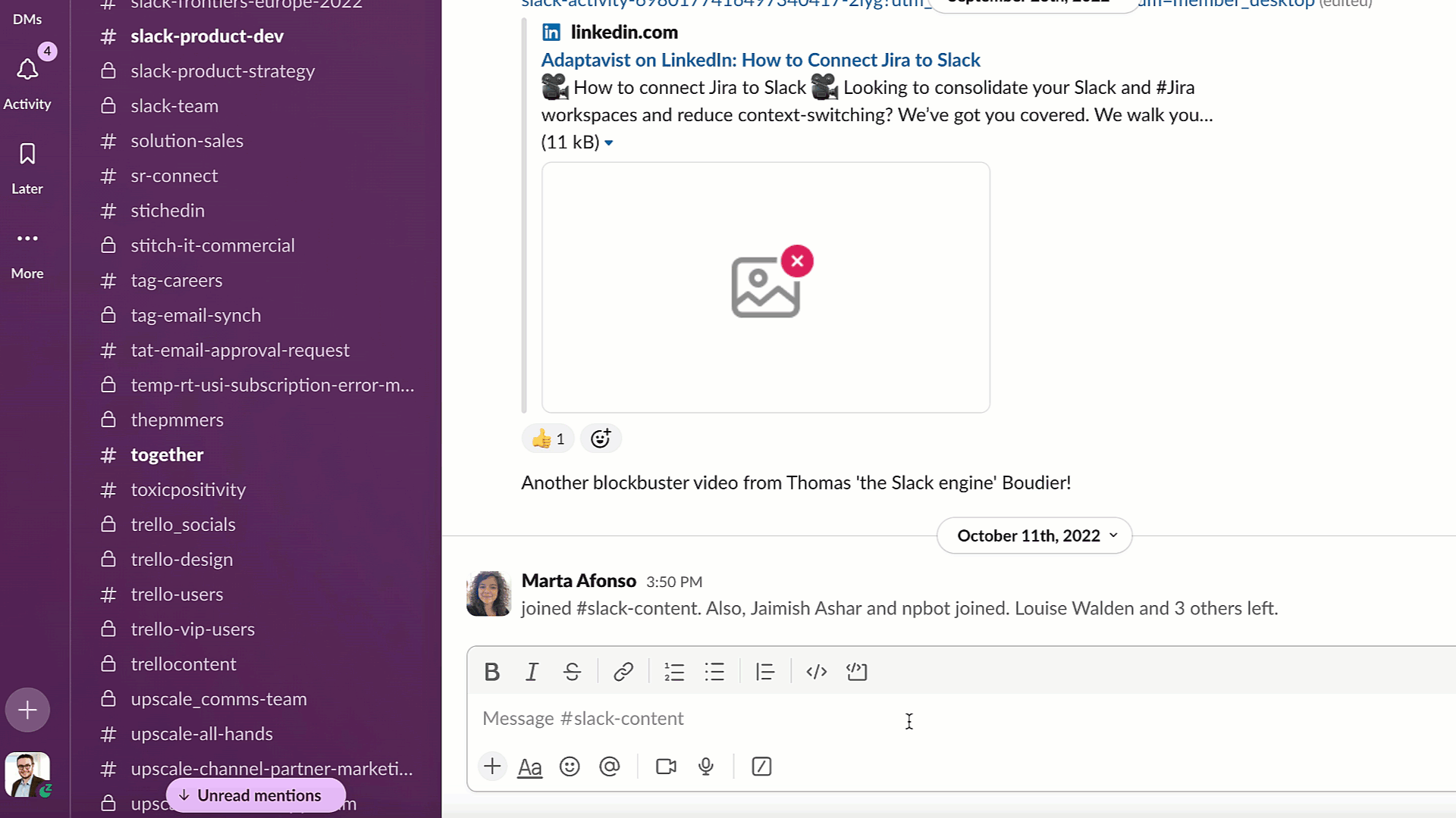 GIF showing how to set reminders in Slack.