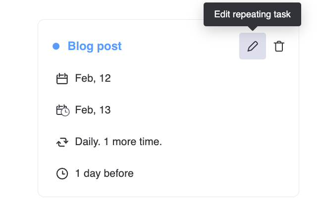 Screenshot 4 showing the Automatic Scheduling feature for Recurring Tasks for monday.com.