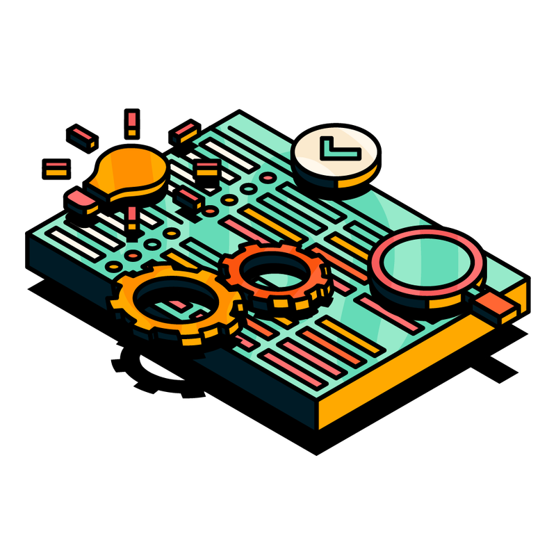 An illustration of a monday.com product management board.