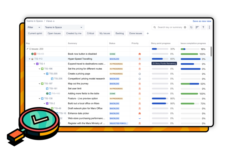 hierarchy for jira screenshot