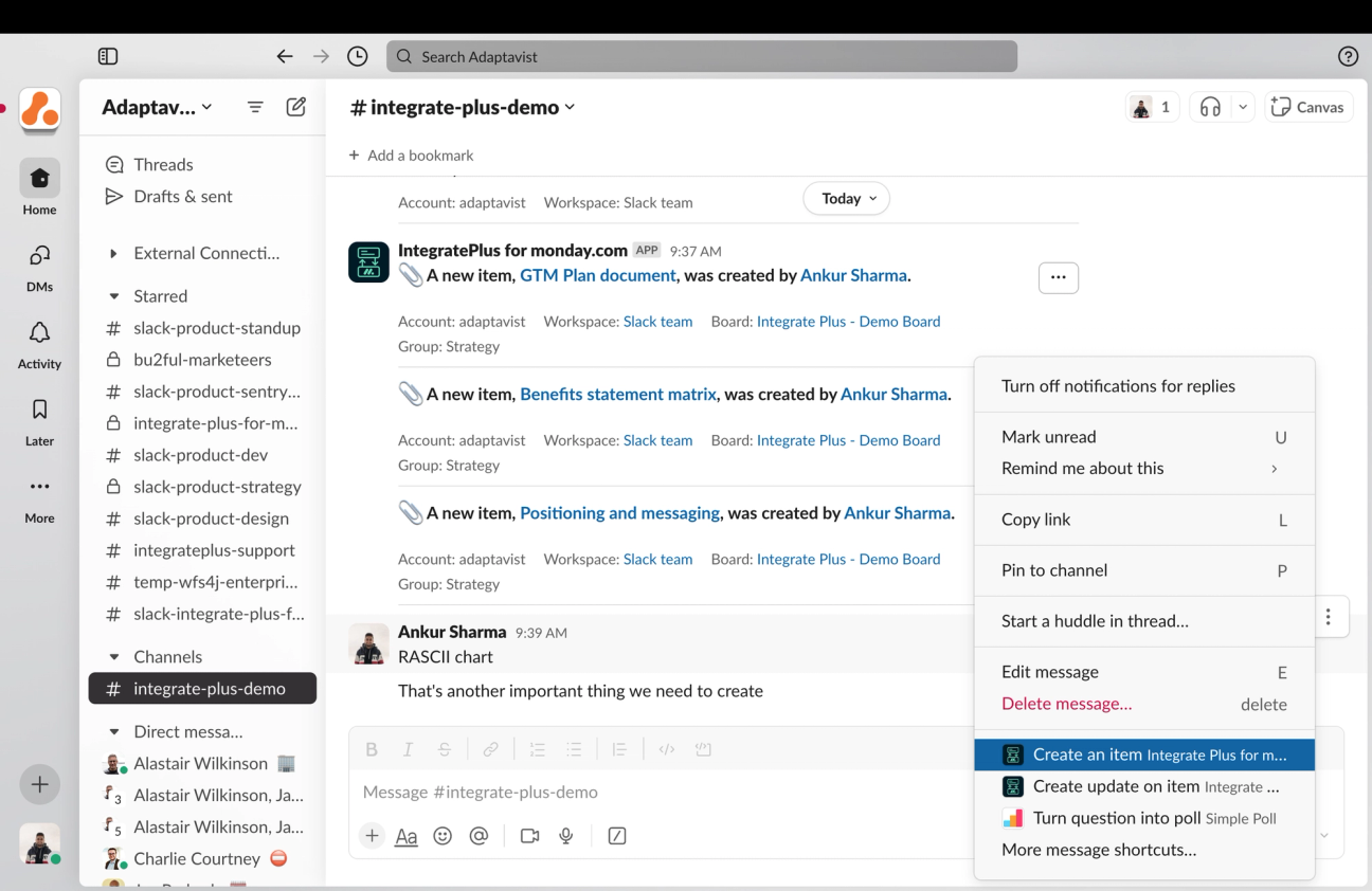 Turn daily conversations into status updates.