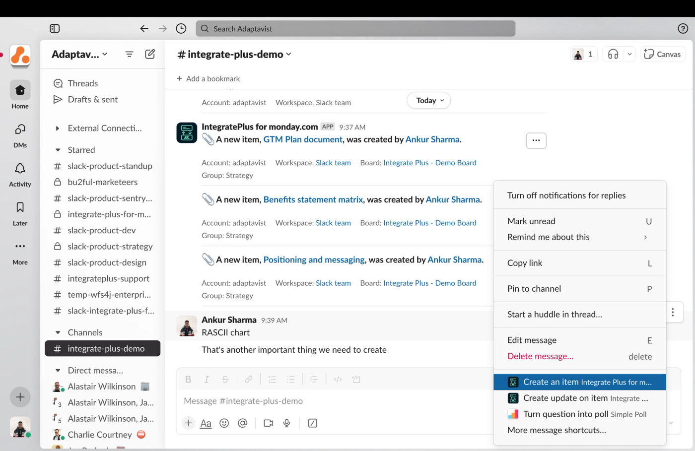 Turn daily conversations into status updates.