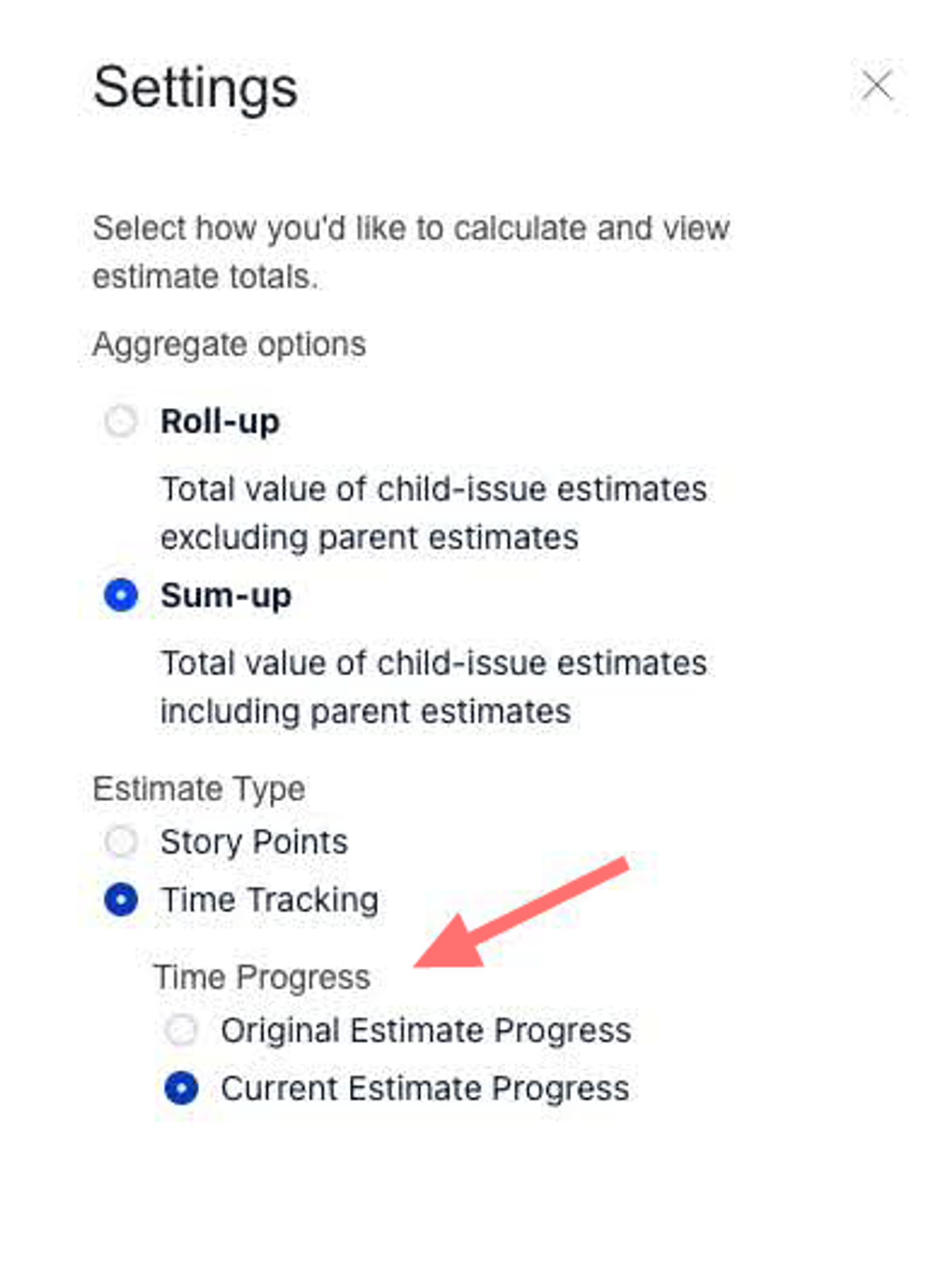 jira time tracking options to help track project progress