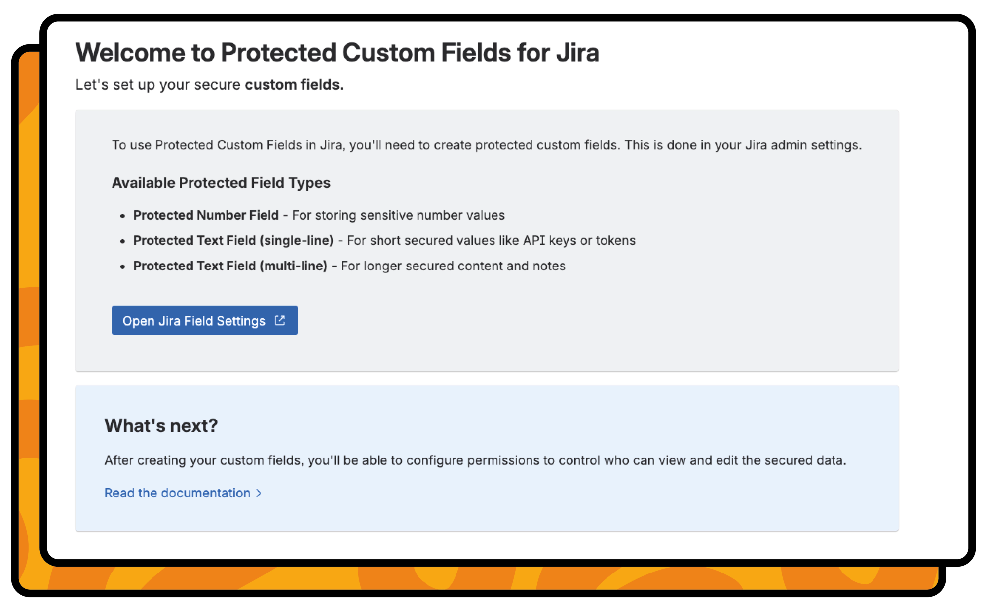 Protected Custom Fields admin screen