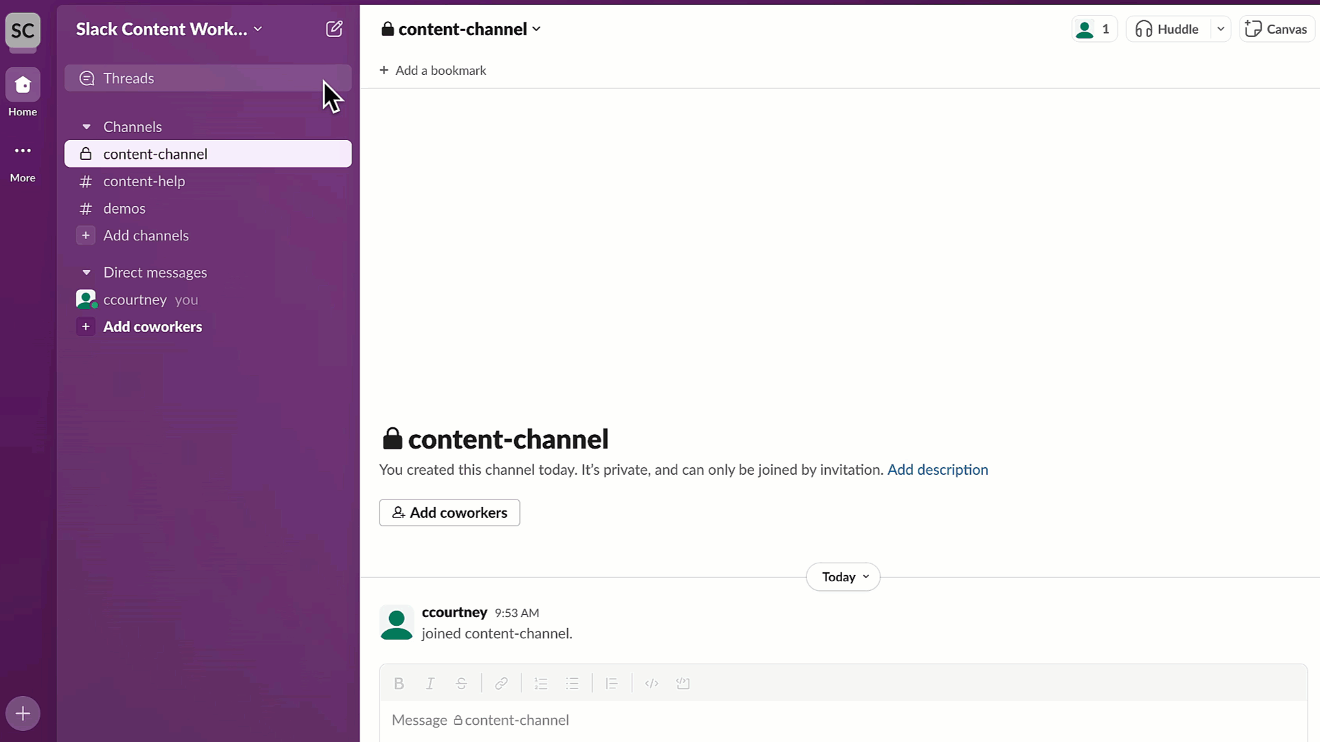 GIF showing  the second way of how to add custom emoji to Slack.