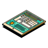 tablet with content in Upscale illustration style