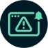 The Incident Updates for Statuspage logo in mint on a dark circle background