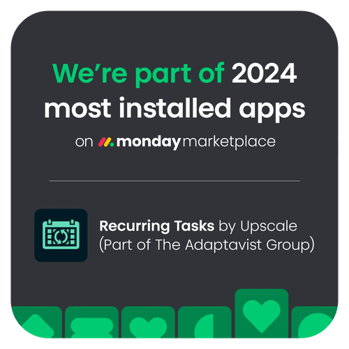 monday.com most installed apps of 2024 award badge