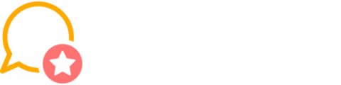 monday.com appdates newsletter logo with a speech bubble and a star in a circle