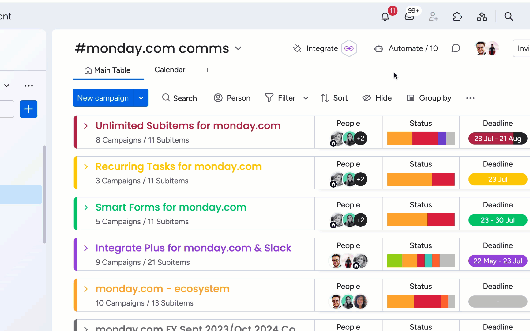 GIF showing how to see who has viewed your monday.com board.