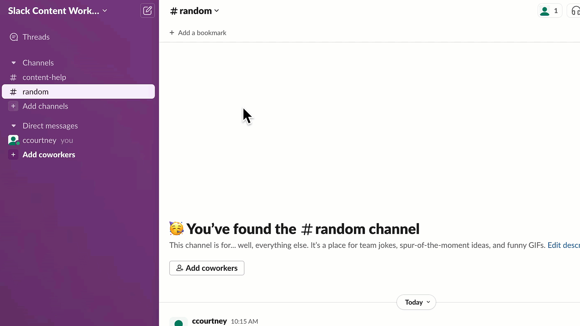  GIF showing how to leave a Slack channel