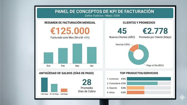 Concepto de KPI de facturación