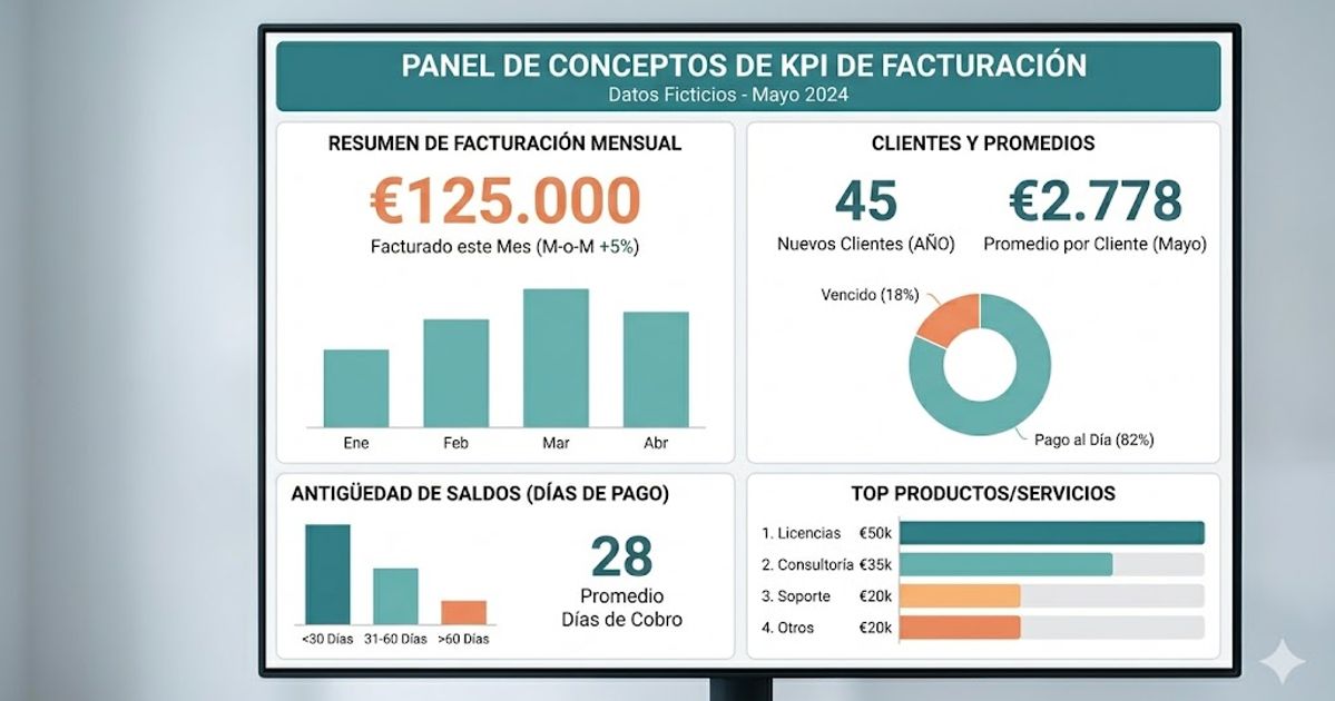 Concepto de KPI de facturación