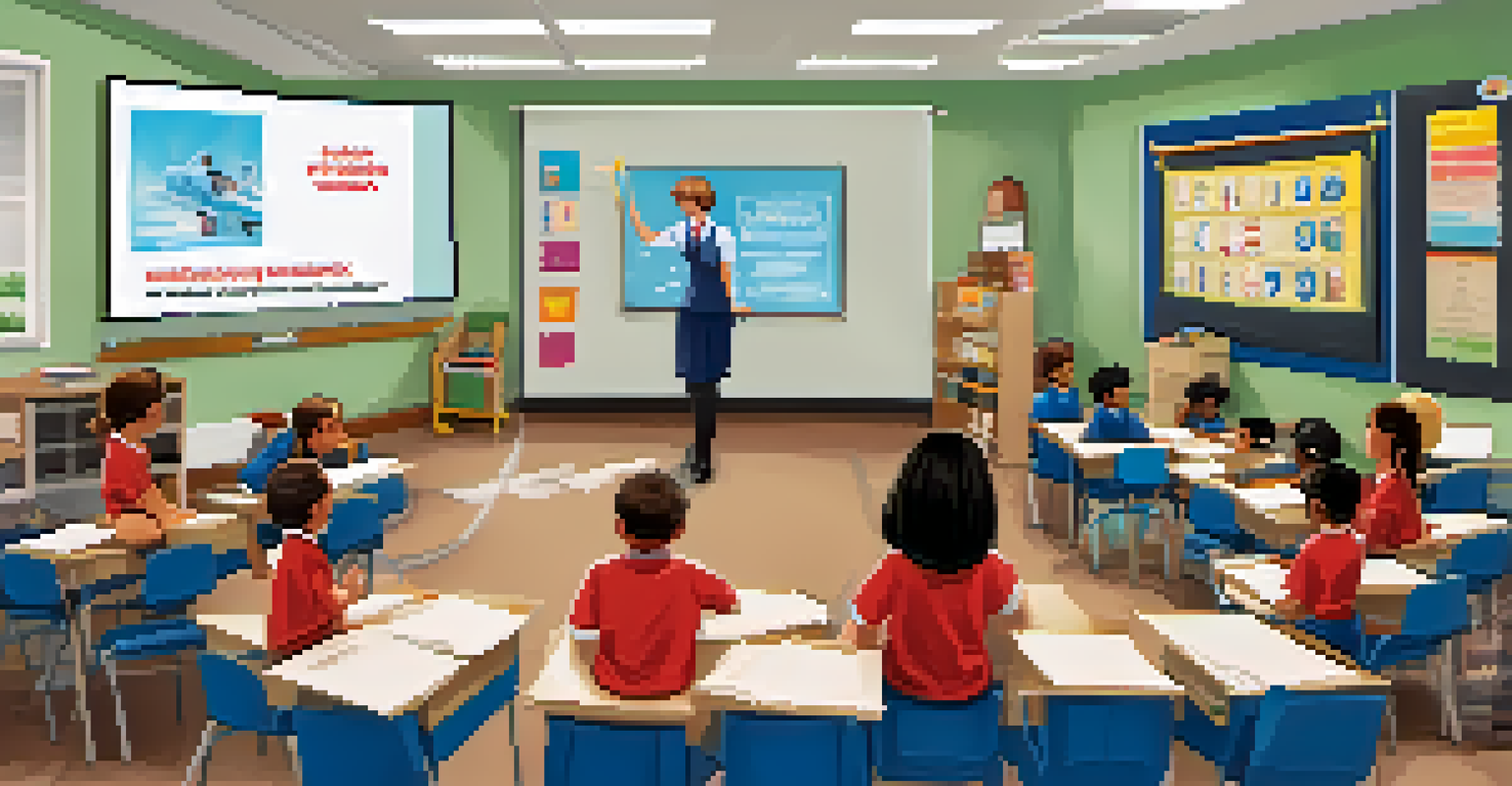 Students in a classroom participating in a safety education workshop, focused on learning emergency procedures.