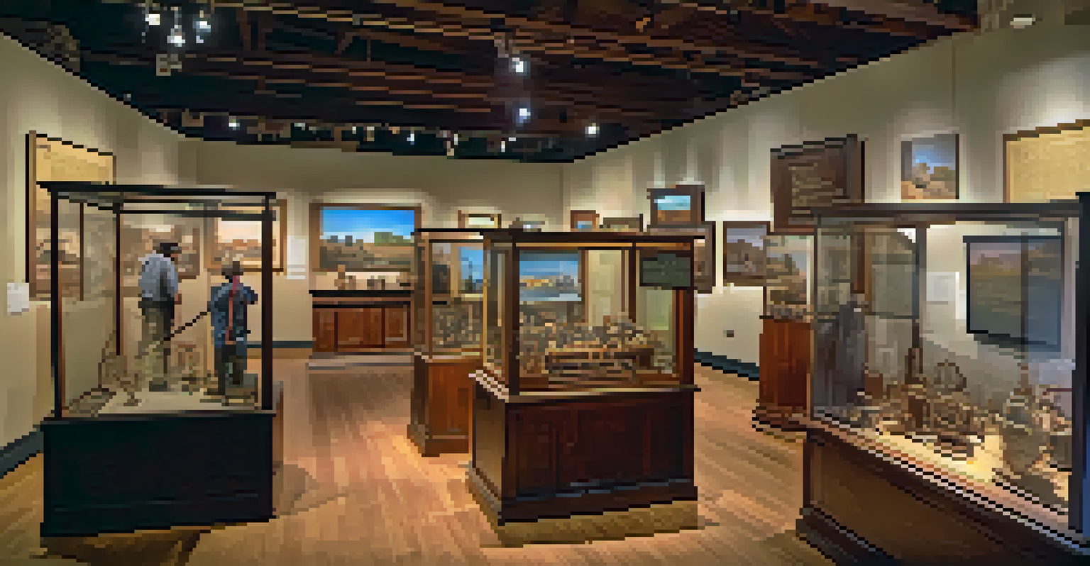Inside the Cupertino Historical Museum, visitors interact with exhibits showcasing early settlers' artifacts and vintage games.