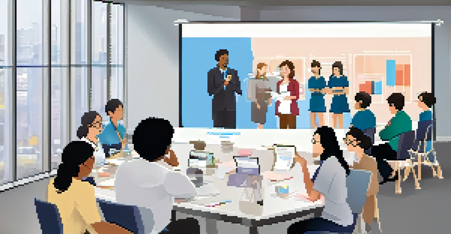 A healthcare professional leading a webinar on diabetes management with engaged participants.
