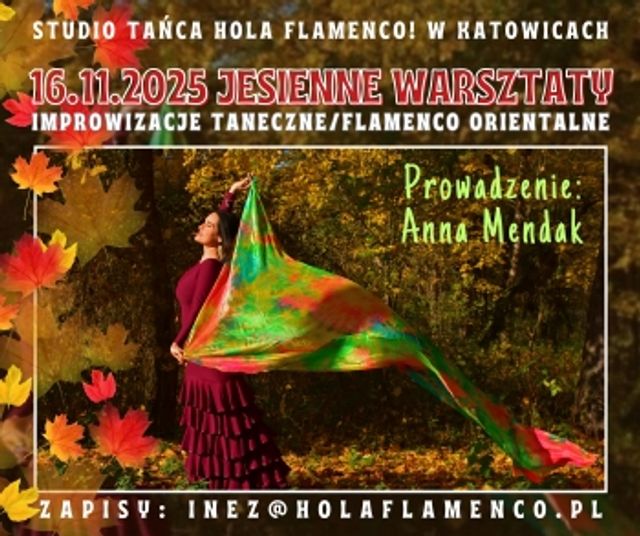 Plakat: JESIENNE WARSZTATY TAŃCA Z ANNĄ MENDAK 16.11.2025