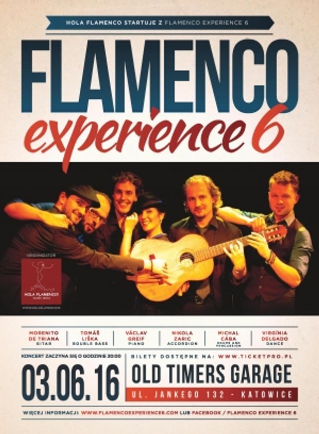 Plakat: Flamenco Experience Sextet - koncert 3 czerwca 2016 r.