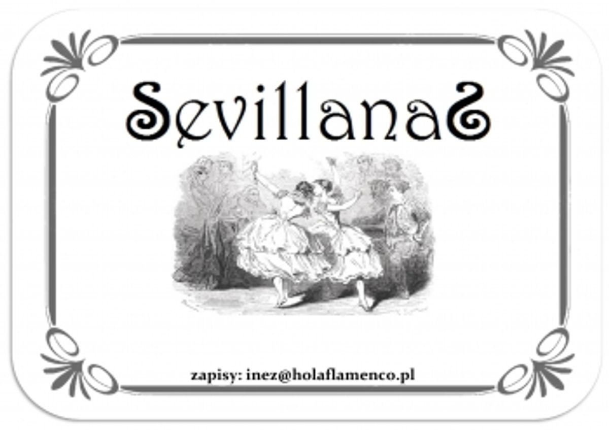 Plakat: Sobotnie warsztaty sevillanas 12 maja 2018 r.