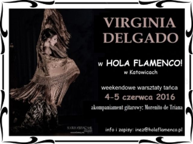Plakat: Warsztaty weekendowe z Virginią Delgado 4-5 czerwca 2016 r.