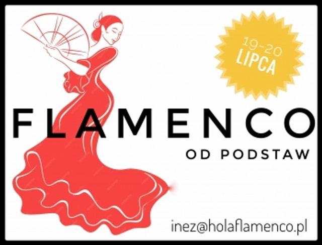 Plakat: LATO FLAMENCO- warsztaty tańca dla początkujących 19-20 lipca 2024
