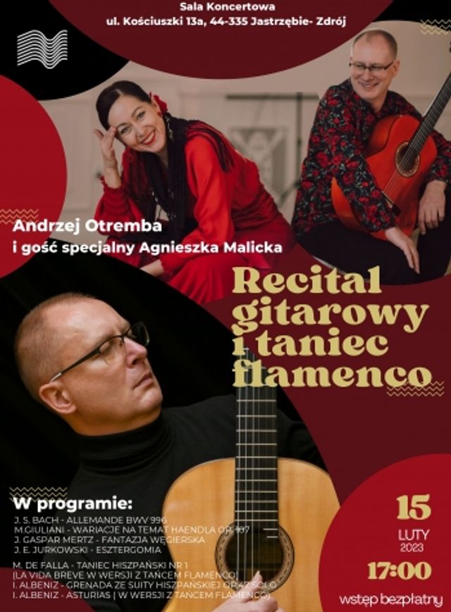 Plakat: Recital gitarowy z tańcem flamenco