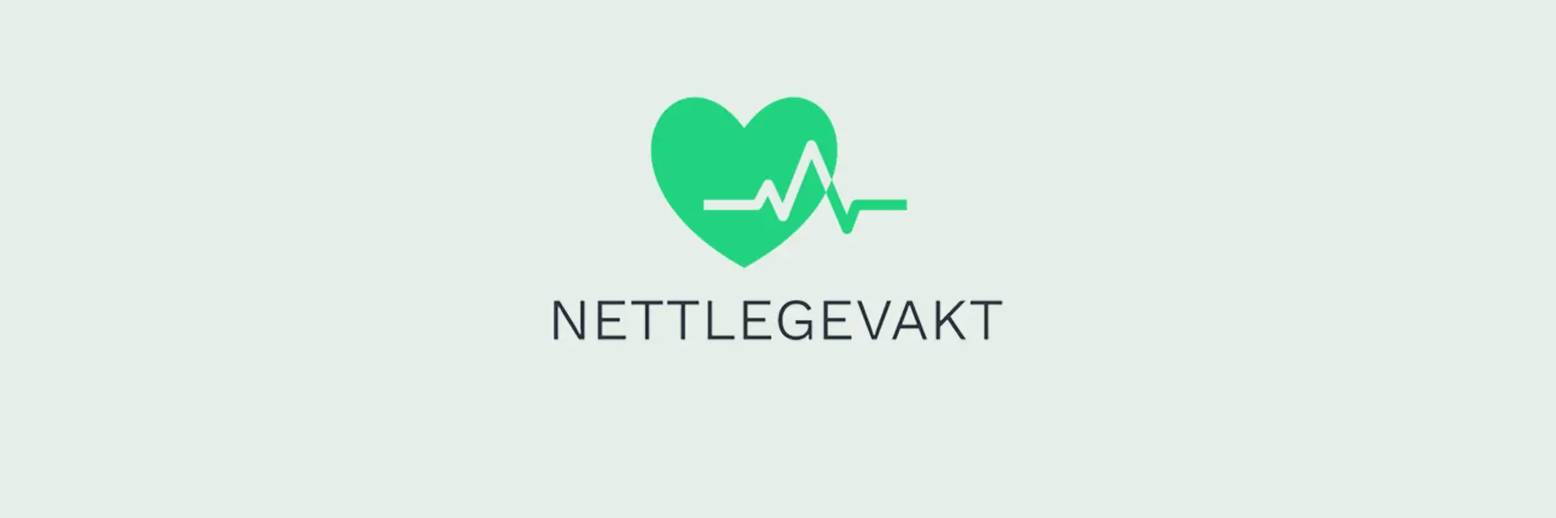 Logoen til Nettlegevakt vist mot lys grønn bakgrunn