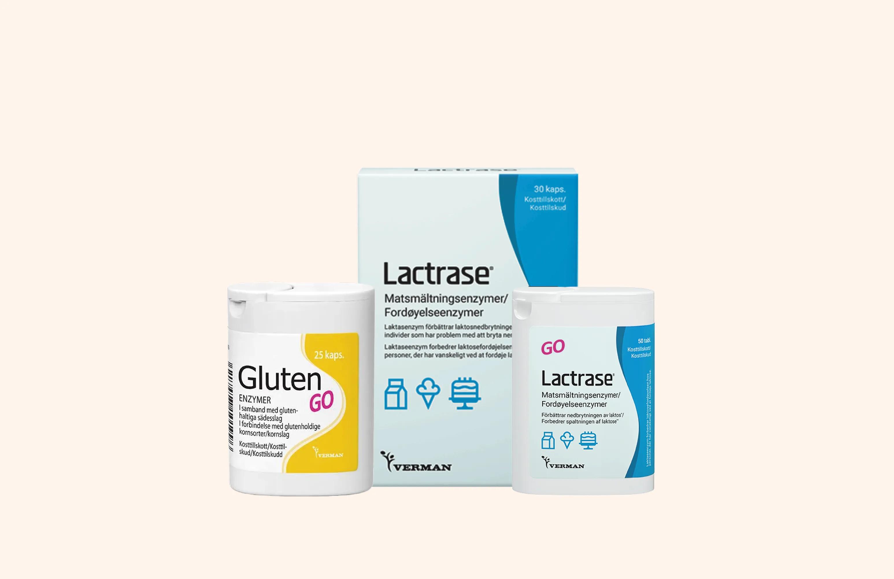 40% Gluten GO og Lactrase kun denne helgen. Se utvalget