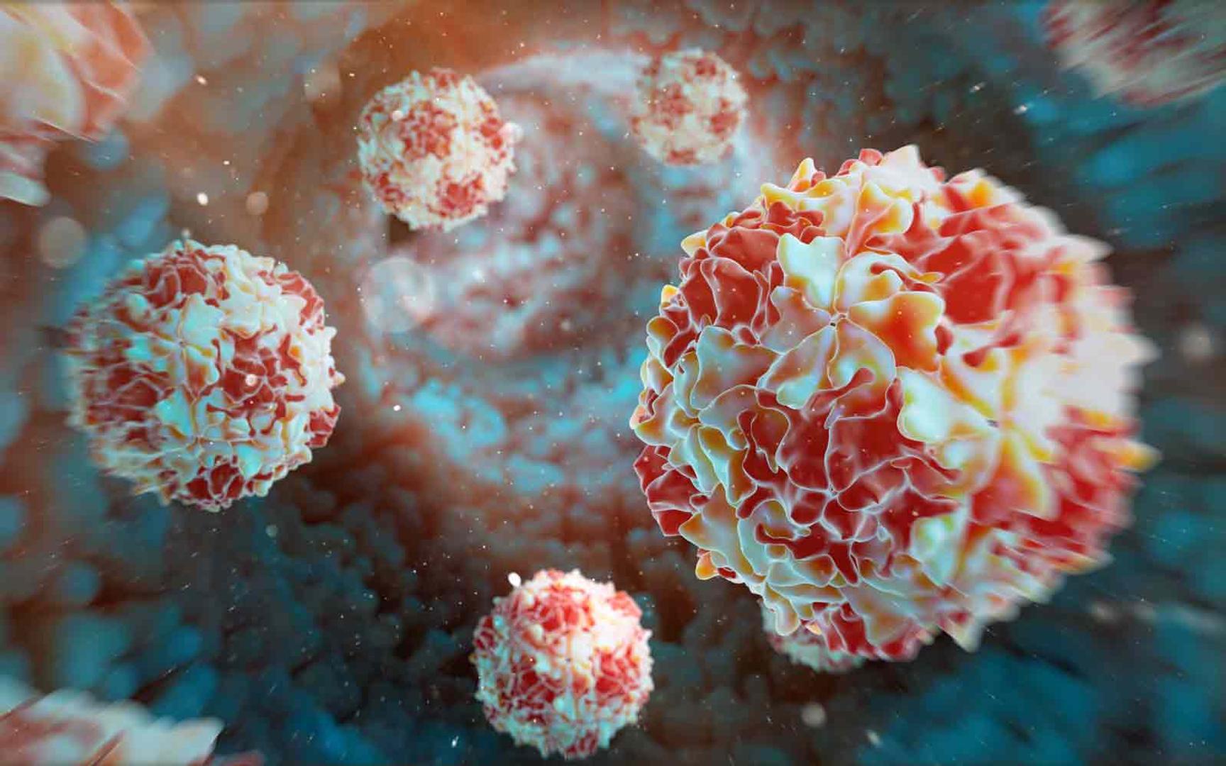 Illustrasjon av poliovirus. Poliovirus består av et ytre proteinlag som omkapsler det genetiske materialet til viruset.