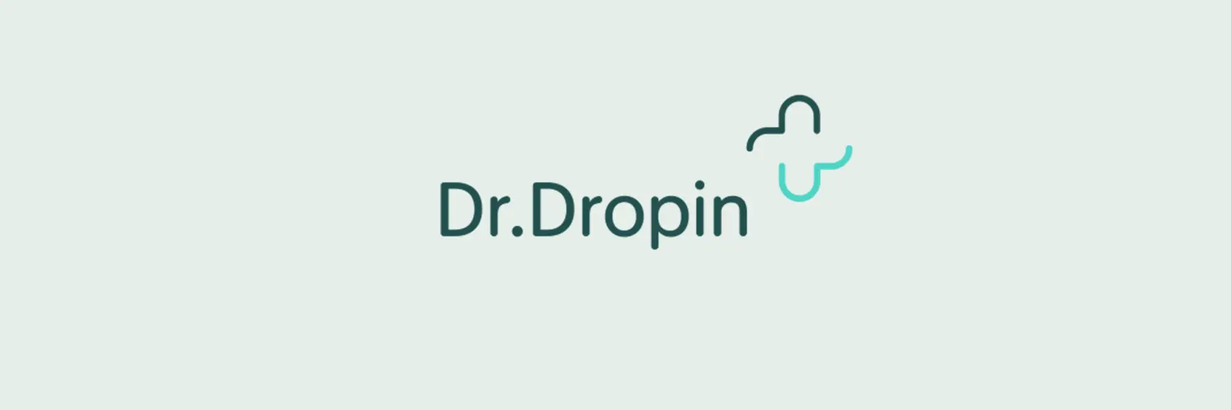 Logoen til dr. dropin vist på lys grønn bakgrunn