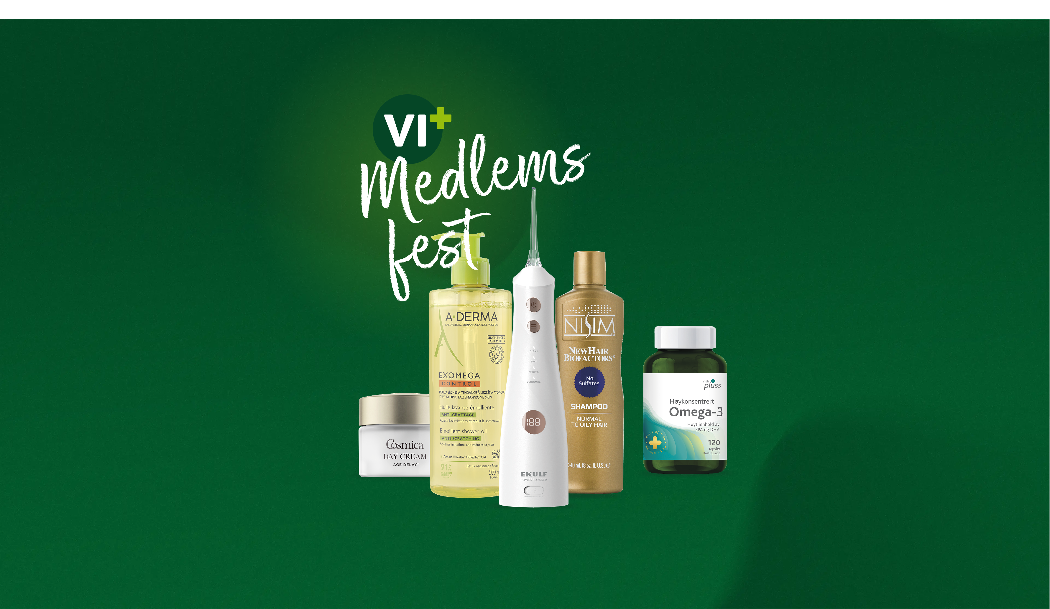 VI+ medlemsfest 3 for 50% på nesten hele apoteket. Kjøp her!
