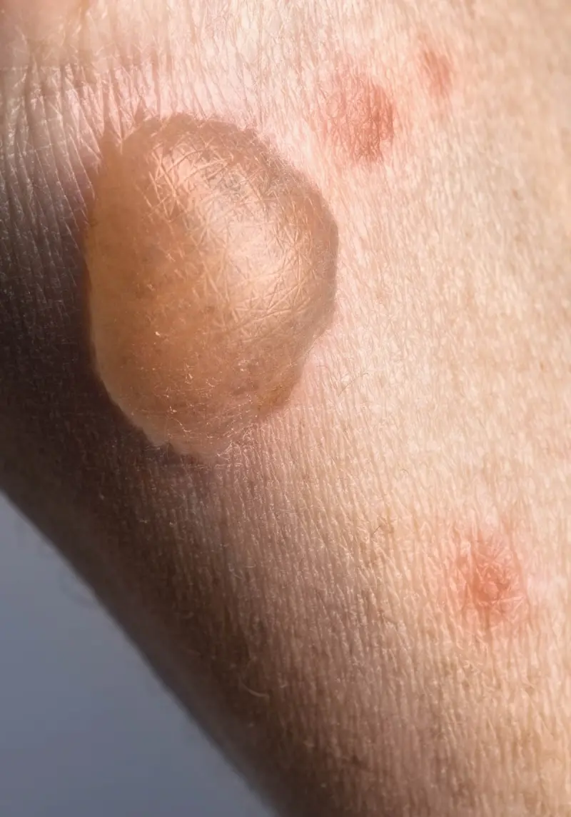 Alvorlig solbrenthet med blemmer