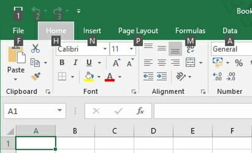 Excel menu keys