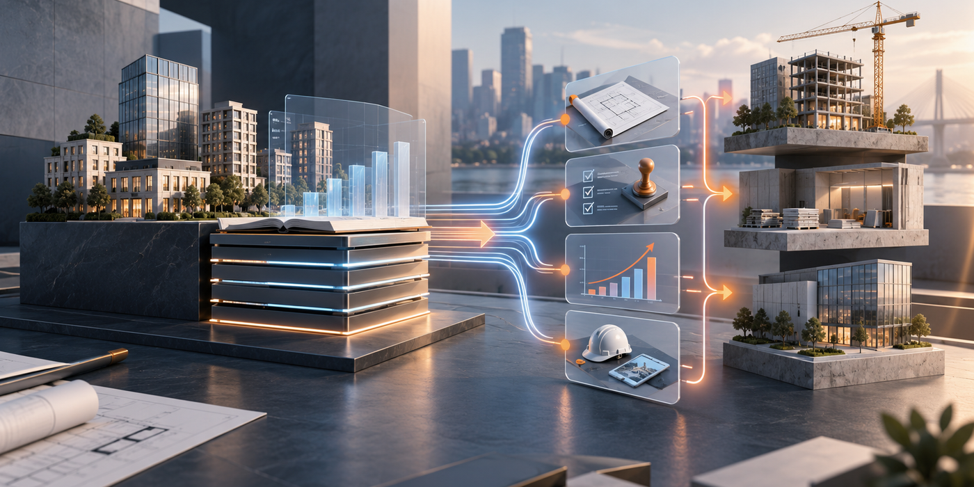 A real estate portfolio data ledger connecting accounting records to specialized CapEx project workflows.