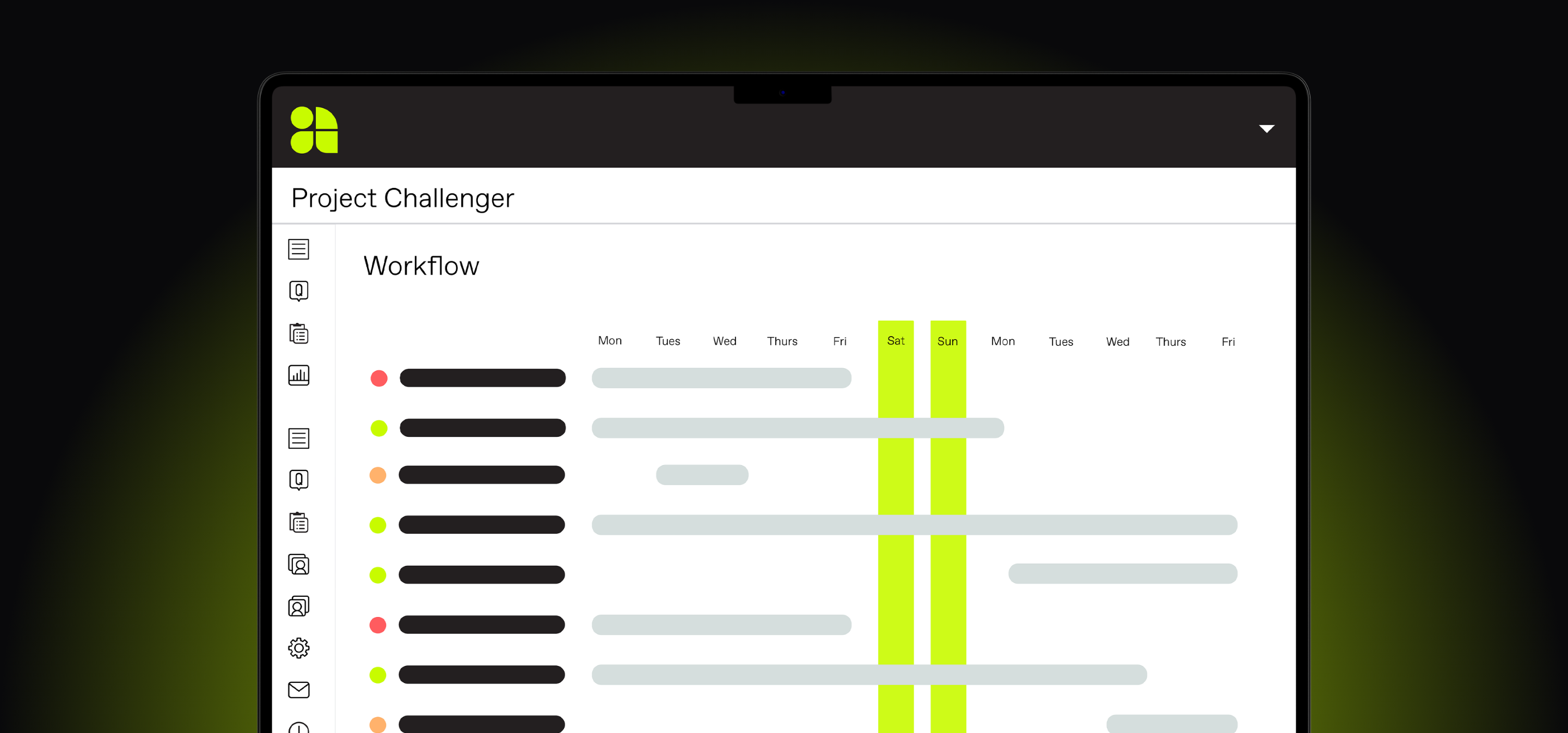 workflow on laptop