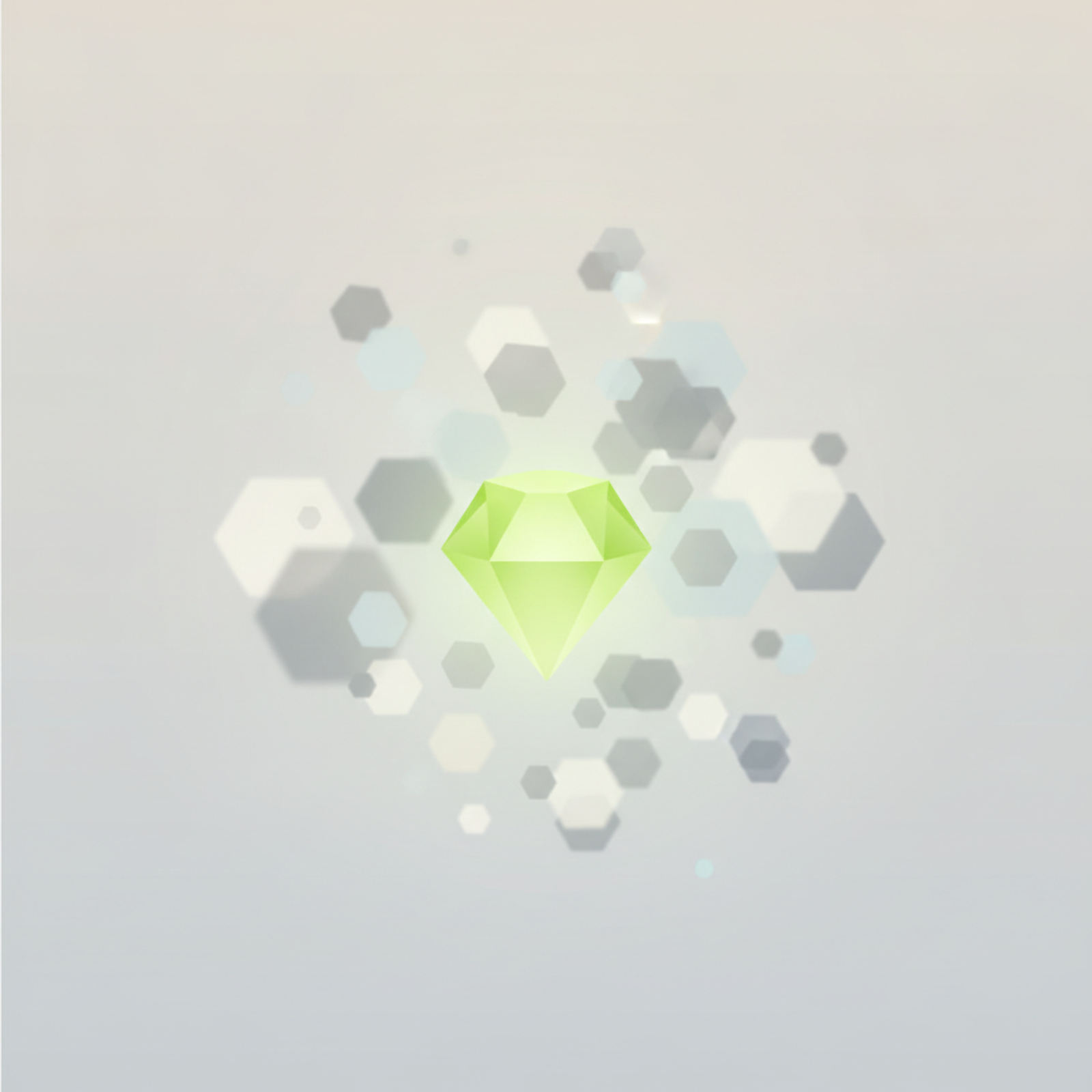 Abstract illustration of a simple, distinct shape standing out from a crowd of complex, similar shapes, emphasizing clarity and recognition