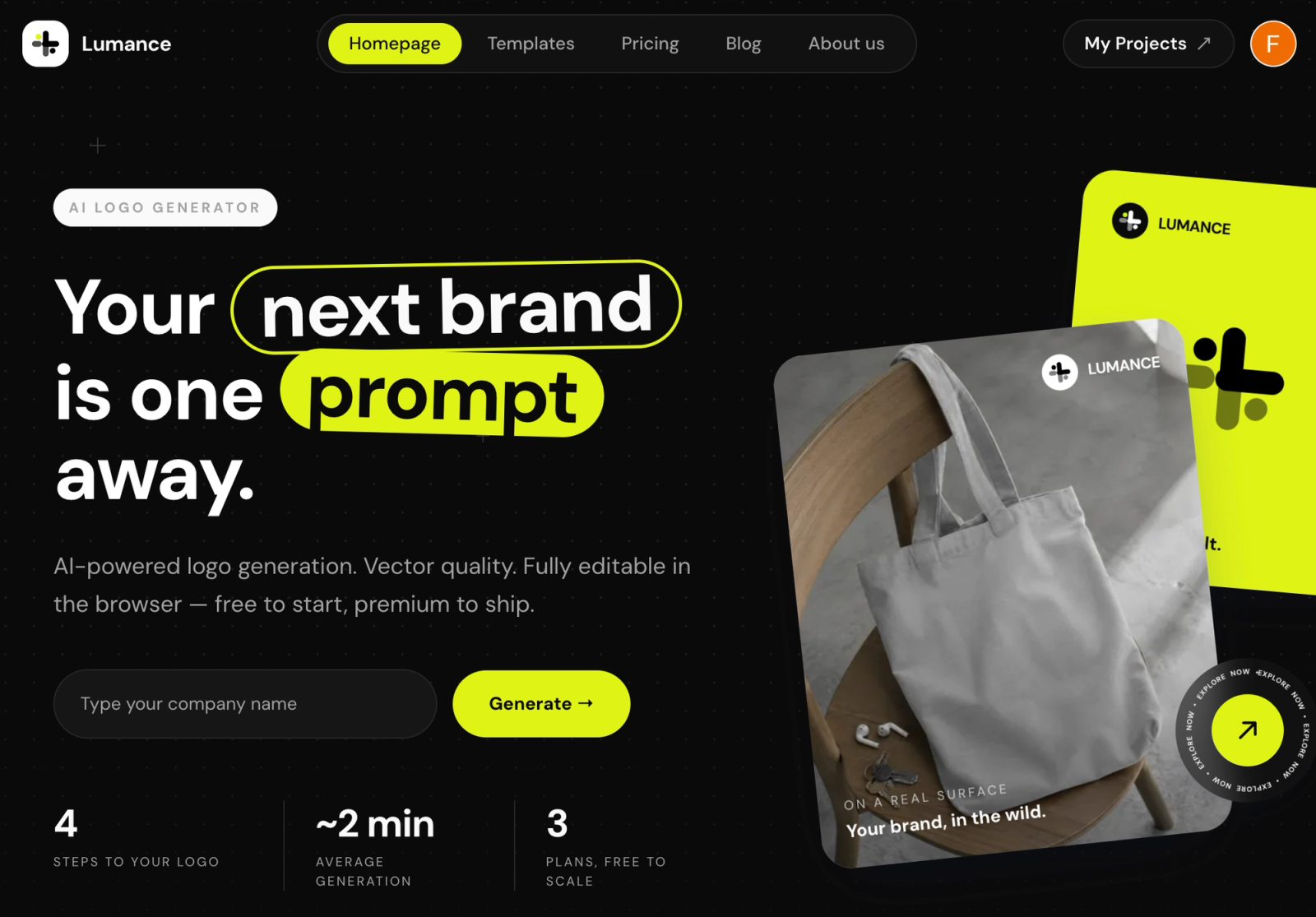 Lumance logo maker