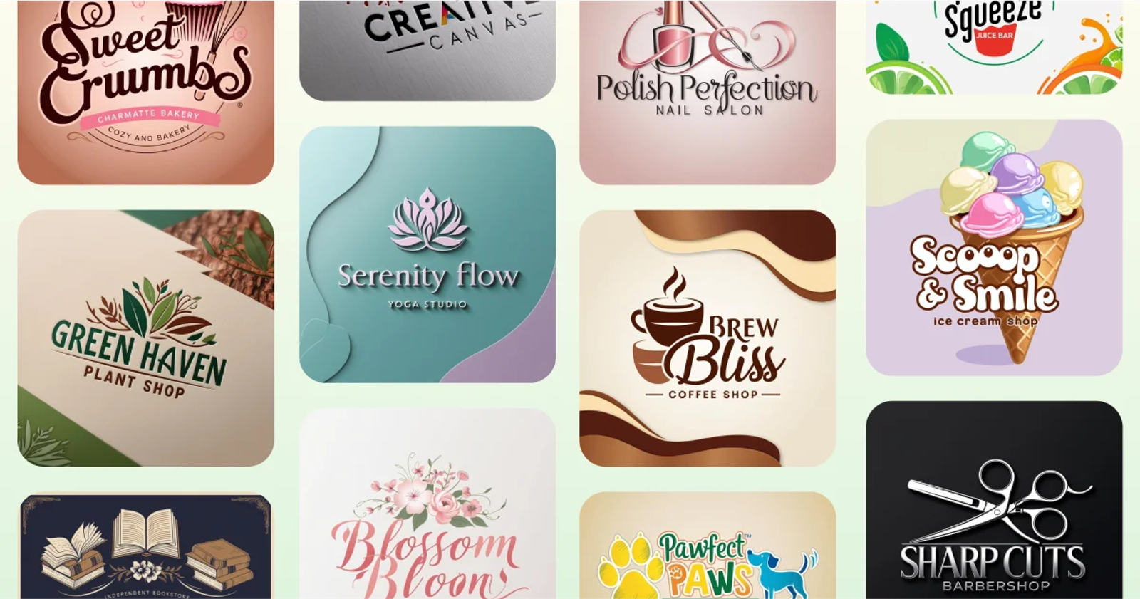 Canva generated logos