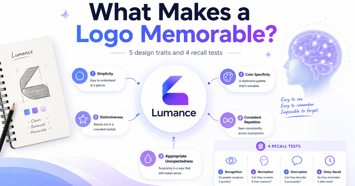 What Makes a Logo Memorable? 5 Design Traits and 4 Recall Tests