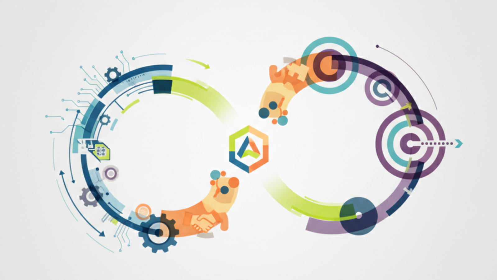 Three different pathways representing AI, freelance, and agency logo creation, converging on a central brand icon.