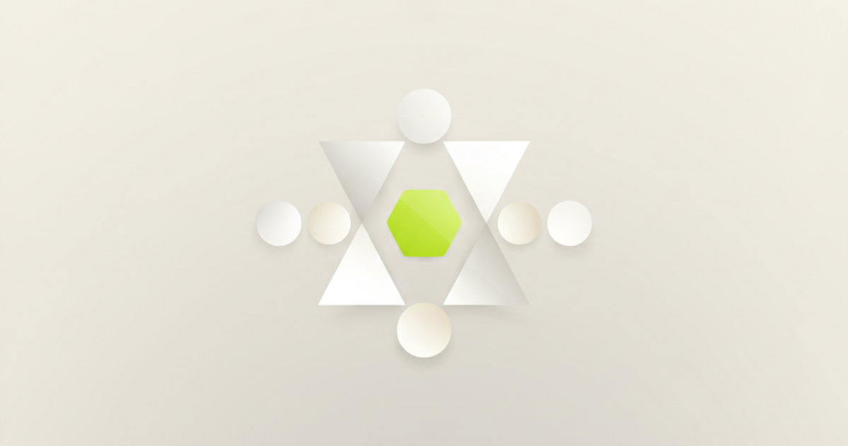 Abstract geometric shapes representing a minimalist logo design.