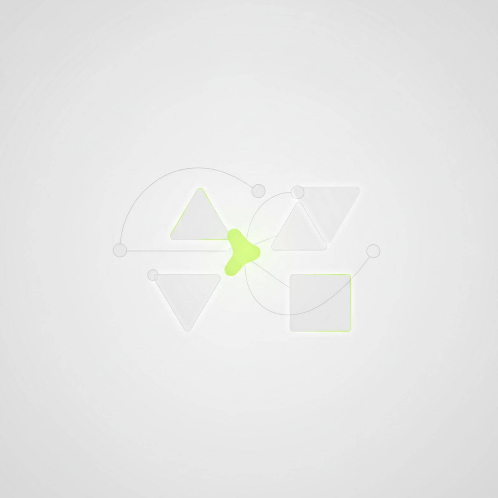Abstract illustration of a digital interface with geometric shapes and lines, representing the intuitive process of AI-powered design